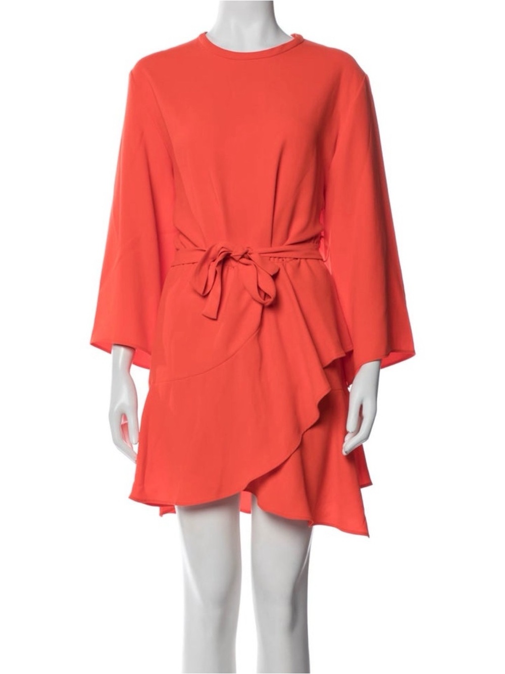 Iro Coral Tie-Waist Ruffle Dress - Women
